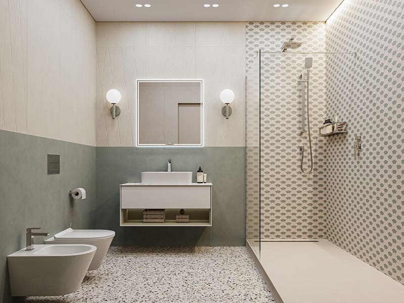 Ванная комната с душевой Таделакт / Бричиола