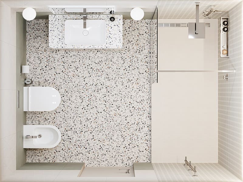 Ванная комната с душевой Таделакт / Бричиола