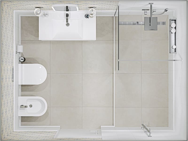 Совмещенный санузел Фару / Про Чементо / Диагональ Совмещенный санузел Фару / Про Чементо / Диагональ