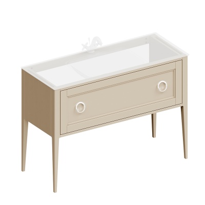 Тумба Plaza Classic/Плаза Классик напольная 1 ящик 120, капучино матовый