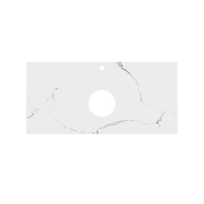 Столешница из керамогранита для накладных раковин, Монте Тиберио 100 см, белый натуральный Столешница из керамогранита для накладных раковин, Монте Тиберио 100 см, белый натуральный