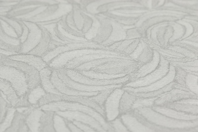 Обои виниловые на флизелиновой основе Мираж база универсальная, серый, листья Обои виниловые на флизелиновой основе Мираж база универсальная, серый, листья