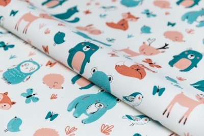 Обои виниловые на флизелиновой основе Уик-энд мотив, оранжево-синий животные