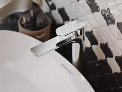 Смеситель для раковины Piano/Пиано однорычажный высокий без донного клапана, хром глянец