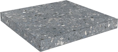 Ступень угловая клееная Терраццо серый темный 33x33x1,1