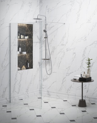 Душевая колонна Nota/Нота на 2 потока с механическим смесителем с ручным душем на 5 режимов, хром Душевая колонна Nota/Нота на 2 потока с механическим смесителем с ручным душем на 5 режимов, хром