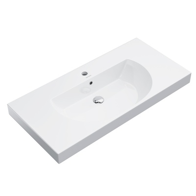 Раковина Buongiorno/Бонджорно подвесная\мебельная 100, белая глянцевая