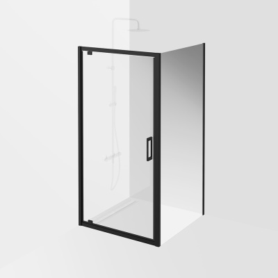 Душевая боковая панель Vetro/Ветро, 100х195, матовый черный Душевая боковая панель Vetro/Ветро, 100х195, матовый черный