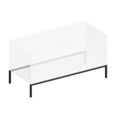 Ножка Atollo/Атолло 110 низкая металлическая, черная матовая