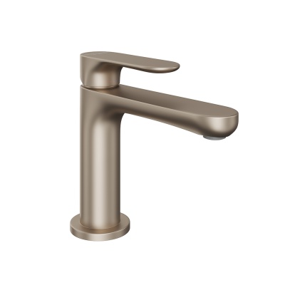 Смеситель для раковины Ole/Оле однорычажный без донного клапана 3/8, золотой атласный