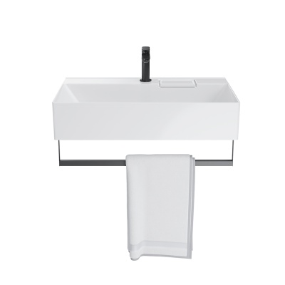 Раковина Logica/Лоджика мебельная\подвесная с одним отверстием 70, белая глянцевая