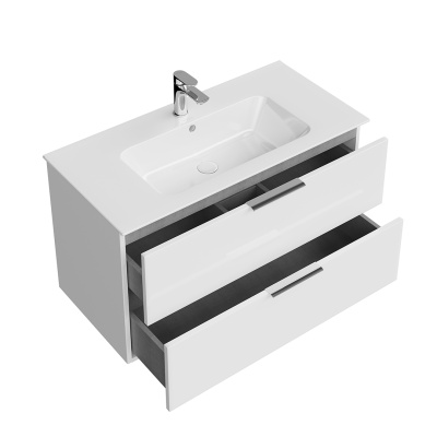 Тумба Piano Forte/Пиано Форте подвесная 95 см, 2 ящика, белый глянцевый Тумба Piano Forte/Пиано Форте подвесная 95 см, 2 ящика, белый глянцевый