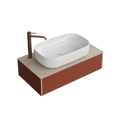 Тумба Magica/Маджика подвесная 90, 1 ящик, венецианский красный матовый             