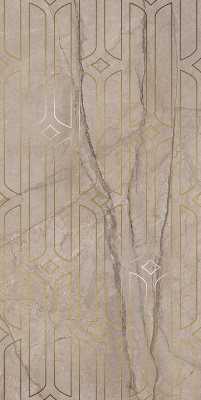 Декор Ифран бежевый светлый глянцевый обрезной 60x119,5x0,9