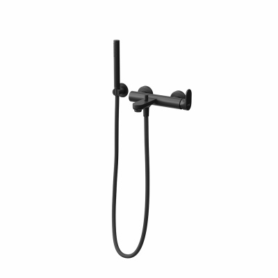Ручной душ Ole/Оле с держателем для лейки и шлангом, без вывода для подачи воды, матовый черный Ручной душ Ole/Оле с держателем для лейки и шлангом, без вывода для подачи воды, матовый черный