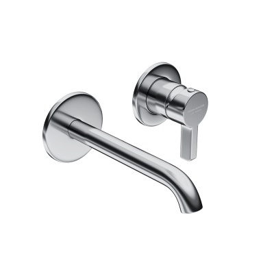 Смеситель для раковины Linea/Линеа однорычажный настенный, хром глянец