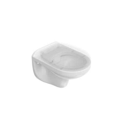 Унитаз KPro/Кей-Про подвесной безободковый с сиденьем, белый глянцевый Унитаз KPro/Кей-Про подвесной безободковый с сиденьем, белый глянцевый