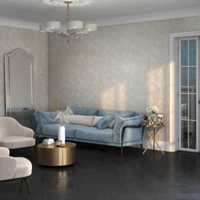 Обои виниловые Флора мотив, бежевый