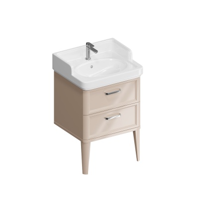 Тумба Pompei/Помпеи напольная с 2 ящиками 60, камео бежевый глянцевый