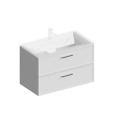 Тумба Piano Classic/Пиано Классик подвесная 85 см, 2 ящика, ясень белый матовый Тумба Piano Classic/Пиано Классик подвесная 85 см, 2 ящика, ясень белый матовый