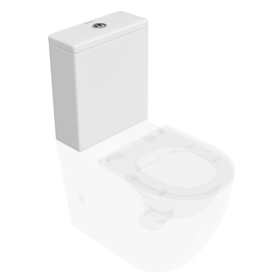 Бачок для напольного унитаза SFERA c арматурой, белый глянцевый