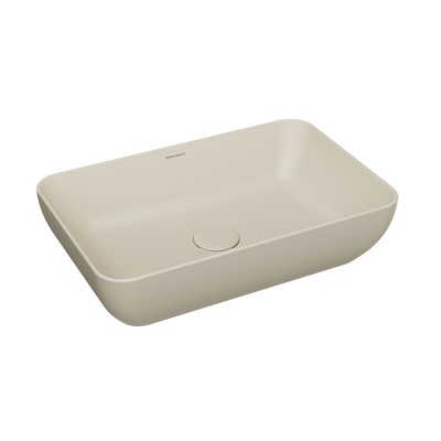 Раковина Plaza/Плаза накладная 55, песочная матовая