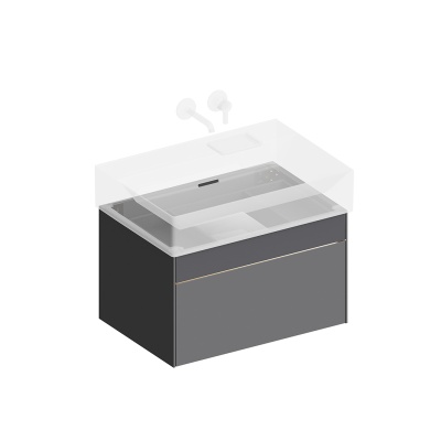 Тумба Logica/Лоджика подвесная 2 ящика 70 см, стальной серый Тумба Logica/Лоджика подвесная 2 ящика 70 см, стальной серый