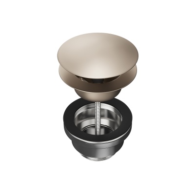 Донный клапан клик-клак для раковины, золотой атласный