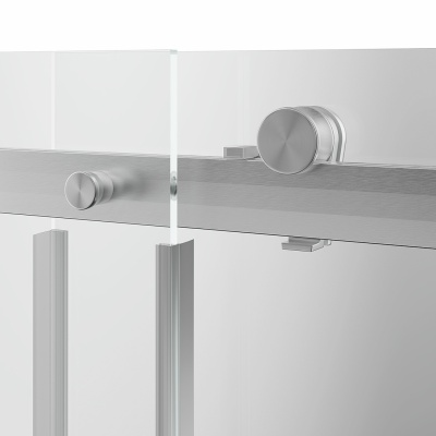 Душевая дверь Cristallo/Кристалло, раздвижная с функцией плавного открывания и закрывания, 120х210, брашированный никель Душевая дверь Cristallo/Кристалло, раздвижная с функцией плавного открывания и закрывания, 120х210, брашированный никель