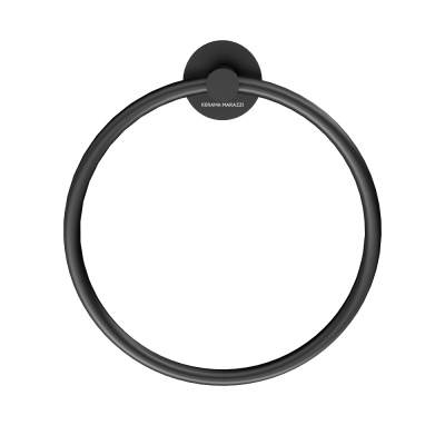 Полотенцедержатель кольцевой Изола настенный, черный матовый Полотенцедержатель кольцевой Изола настенный, черный матовый