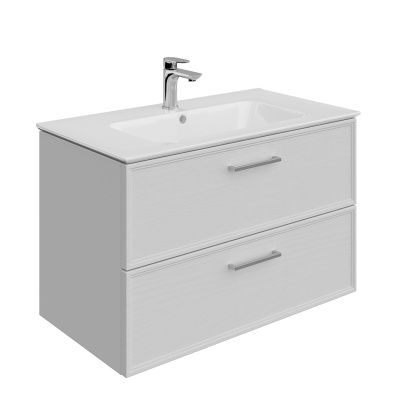 Тумба Piano Classic/Пиано Классик подвесная 85 см, 2 ящика, ясень белый матовый Тумба Piano Classic/Пиано Классик подвесная 85 см, 2 ящика, ясень белый матовый