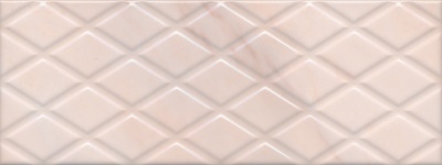 Флораль бежевый структура глянцевый 15x40x0,93