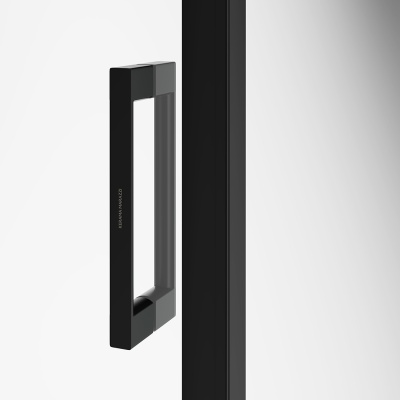 Душевая дверь LINDO, раздвижная  с функцией soft close, 100х195, матовый черный