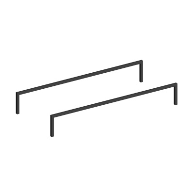 Ножка Atollo/Атолло 110 низкая металлическая, черная матовая