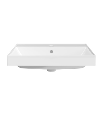 Раковина Cubo/Кубо подвесная\мебельная 60, белая глянцевая
