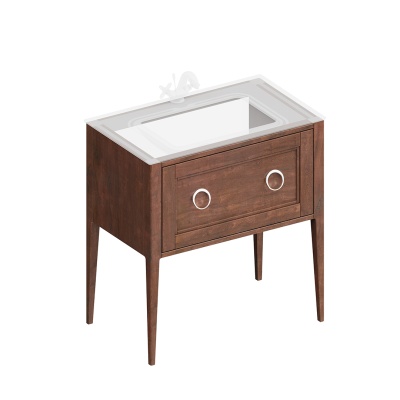 Тумба PLAZA Classic NEO напольная с ящиком 80, орех матовый