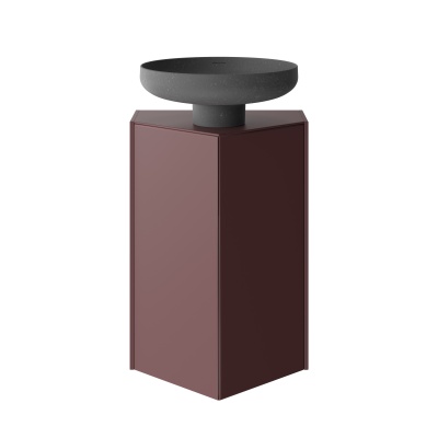 Тумба-модуль Caravan/Караван под раковину со столешницей без боковин, подвесная 50, нажимное открывание, марокканский гранатовый