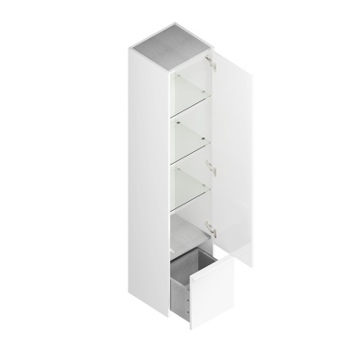 Пенал Modula/Модула подвесной 165 с дверцей и ящиком, белый глянцевый Пенал Modula/Модула подвесной 165 с дверцей и ящиком, белый глянцевый