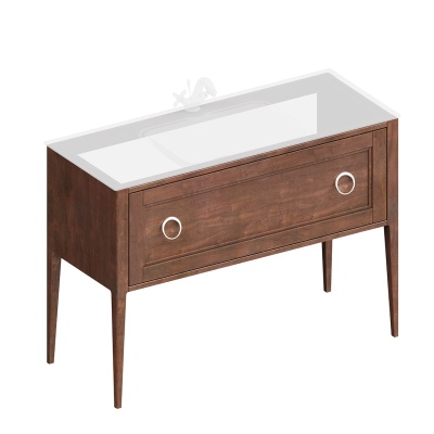 Тумба Plaza Classic/Плаза Классик напольная 1 ящик 120, орех матовый