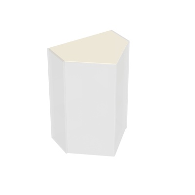 Столешница без выреза для тумбы-модуля Caravan/Караван 50, сливочная матовая