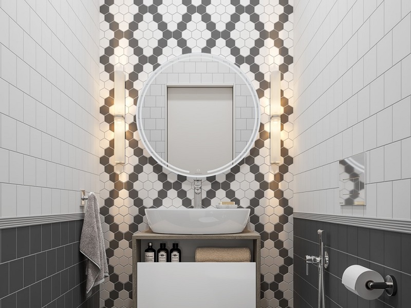 Туалетная комната Агуста черно-белый Туалетная комната Агуста черно-белый