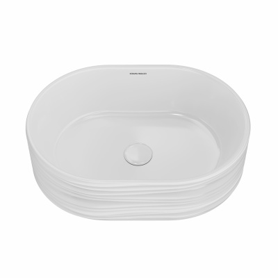 Раковина ARTBASIN Sabbia накладная 50, белая глянцевая