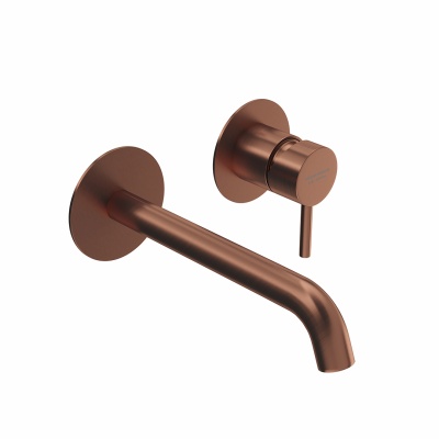 Смеситель для раковины ETERNA настенный, без донного клапана, брашированная медь Смеситель для раковины ETERNA настенный, без донного клапана, брашированная медь