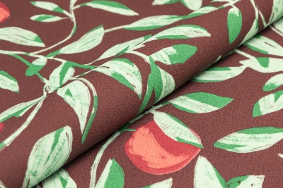 Обои виниловые на флизелиновой основе Шафран мотив, красный, апельсины