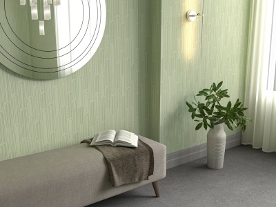 Обои виниловые Арки мотив, зеленый Обои виниловые Арки мотив, зеленый