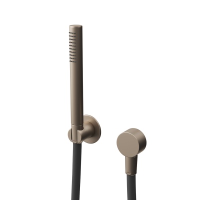 Ручной душ OLE с держателем для лейки и шлангом, без вывода для подачи воды, золотой атласный Ручной душ OLE с держателем для лейки и шлангом, без вывода для подачи воды, золотой атласный