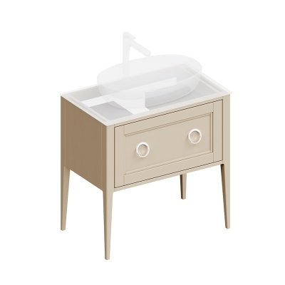 Тумба PLAZA Classic NEO напольная 1+1 ящик 80, капучино матовый Тумба PLAZA Classic NEO напольная 1+1 ящик 80, капучино матовый