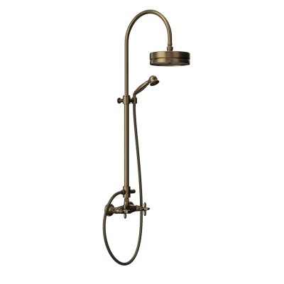 Душевая колонна MUSE со смесителем с переключателем потоков, потертая бронза Душевая колонна MUSE со смесителем с переключателем потоков, потертая бронза