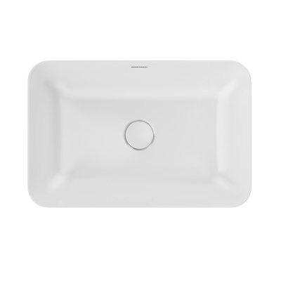 Раковина PLAZA накладная 55, прямоугольная, белая глянцевая Раковина PLAZA накладная 55, прямоугольная, белая глянцевая