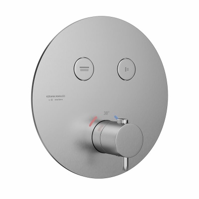 Комплект для душа ETERNA на 2 потока со встраиваемым термостатическим смесителем, верхней лейкой и ручным душем , нержавеющая сталь Комплект для душа ETERNA на 2 потока со встраиваемым термостатическим смесителем, верхней лейкой и ручным душем , нержавеющая сталь